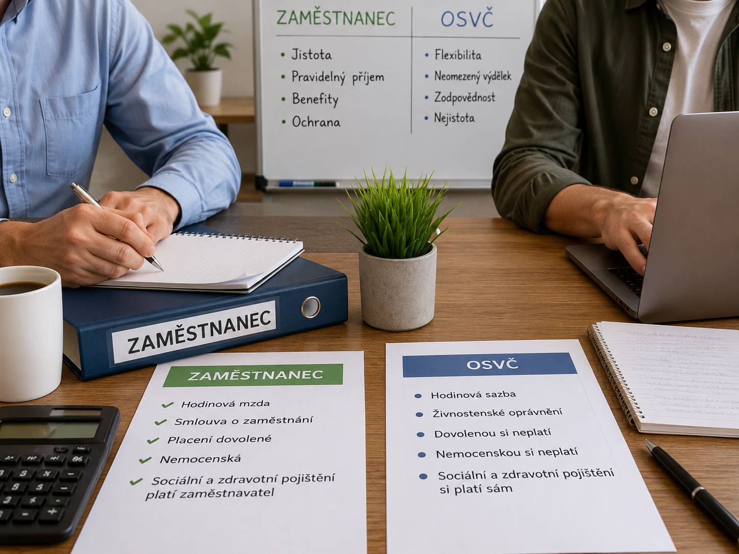 Jaká je hodinová mzda zaměstnance a OSVČ?